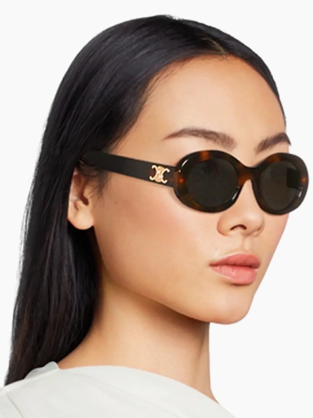 CELINE Acetate Triomphe 01 Sunglasses CL 40194U Tortoise